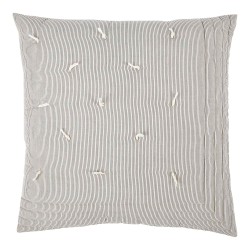 Finlay Ecru & Ink Striped 60 x 60 Cushion Cover with Feather Interior