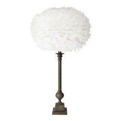 Gautam Lamp Base Complete With Feather Shade
